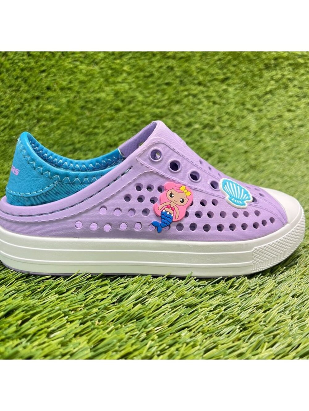 Skechers Guzman Steps Girls Size 11C Purple Blue Athletic Slip On Shoes Sneakers